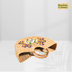 Kouna grass U Bag Floral White&Purple