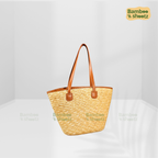 Kouna Grass Seagrass Beige  Beach Bag