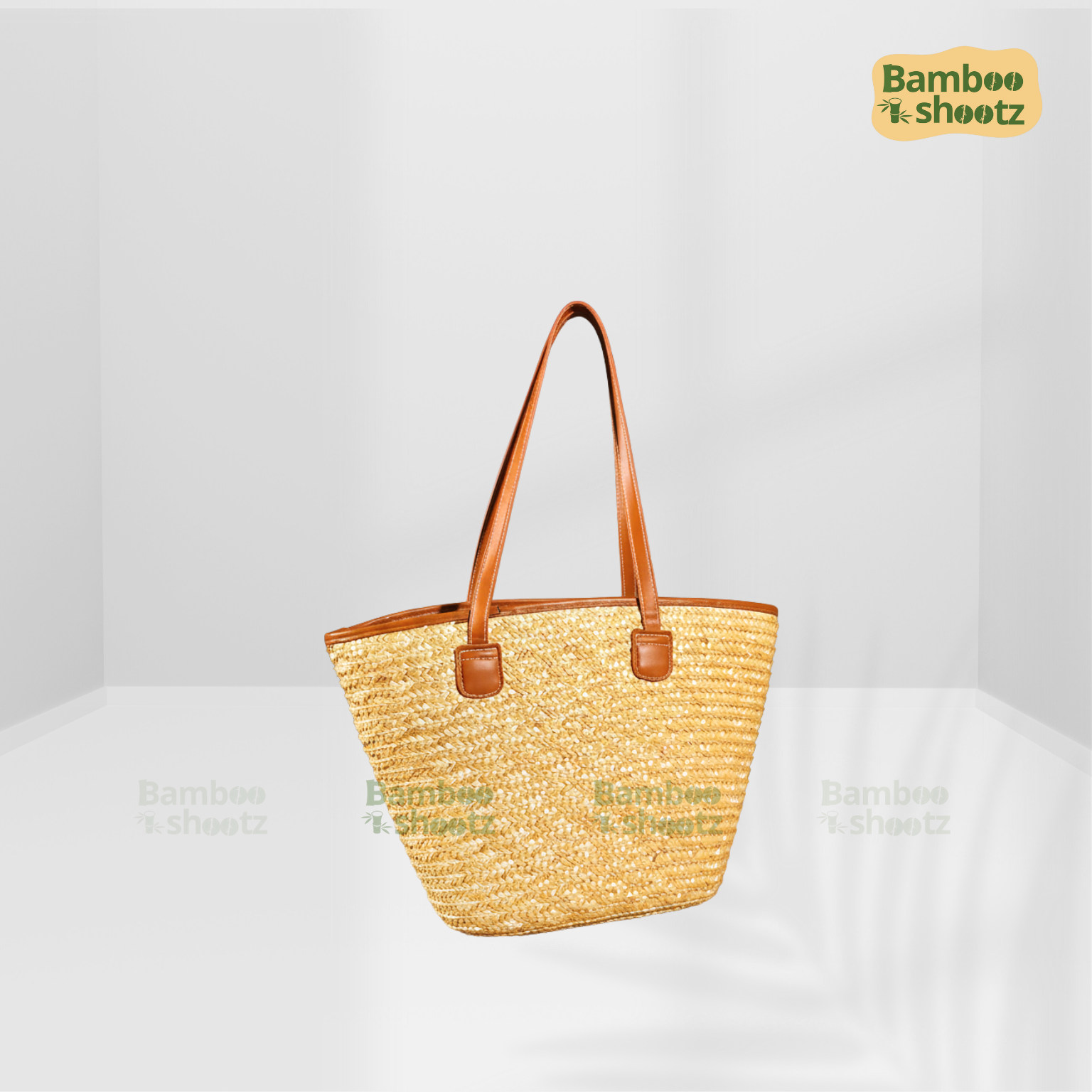 Kouna Grass Seagrass Beige  Beach Bag