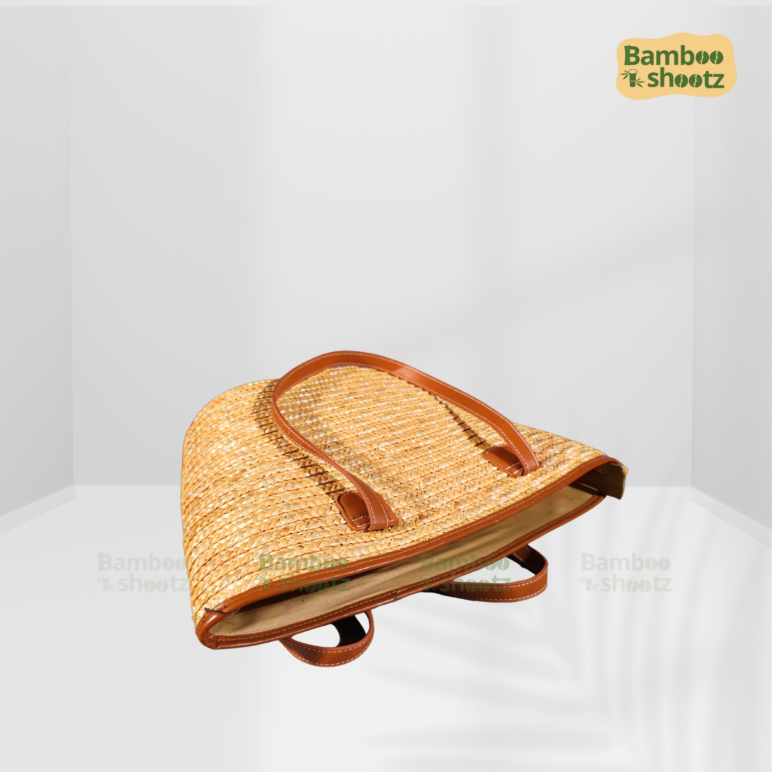 Kouna Grass Seagrass Beige  Beach Bag