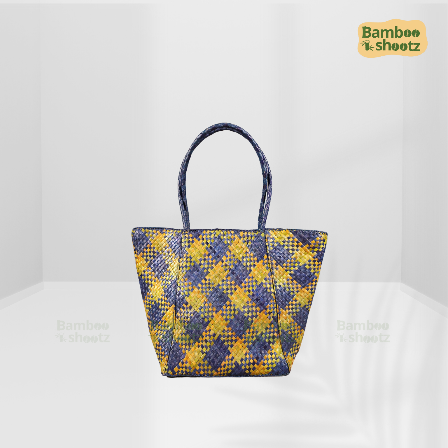 Screwpine Indoors Tote bag Checked Blue x Sandal