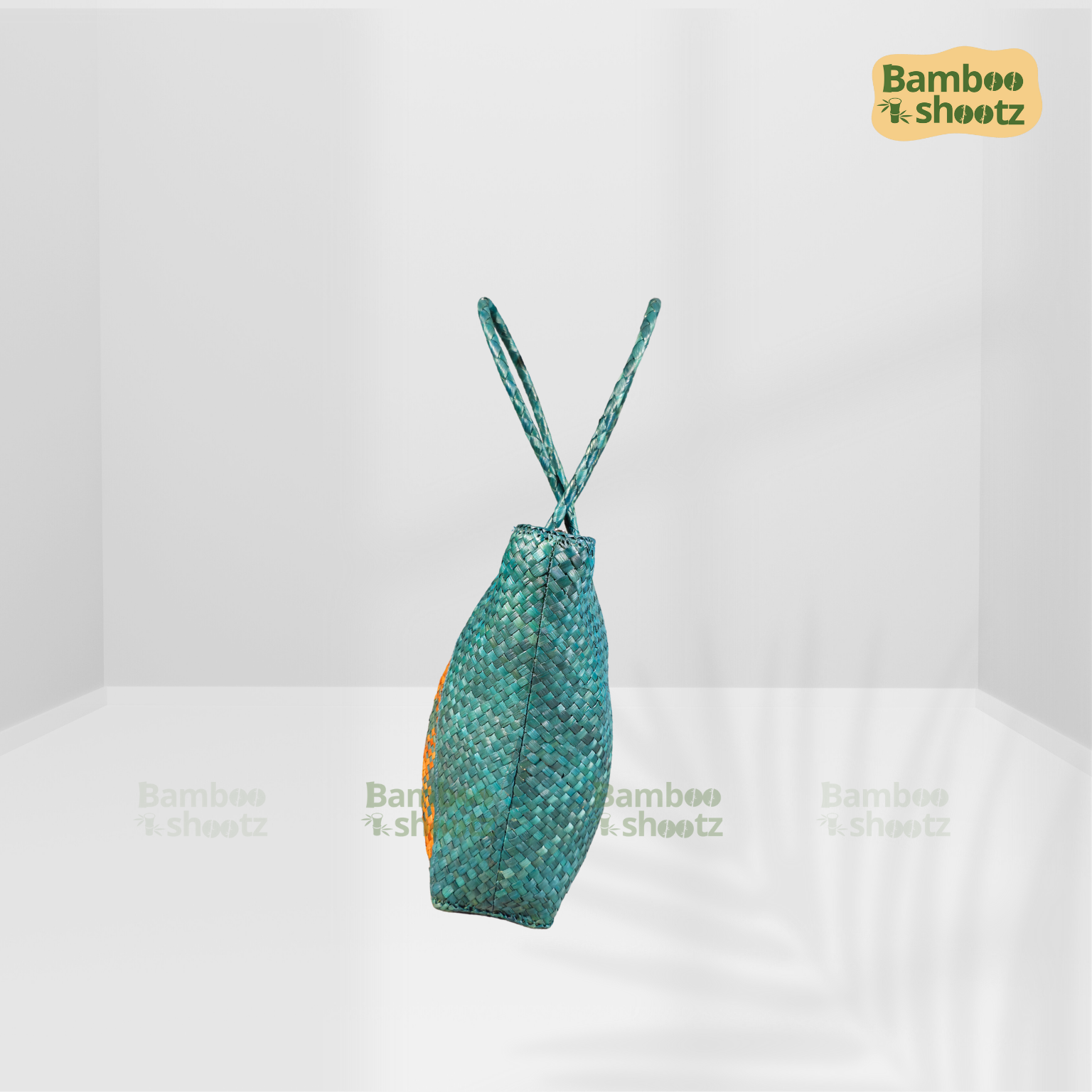 Screwpine Indoors Tote bag Checked SkyBlue x Orange