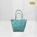 Screwpine Indoors Tote bag Checked SkyBlue x Orange