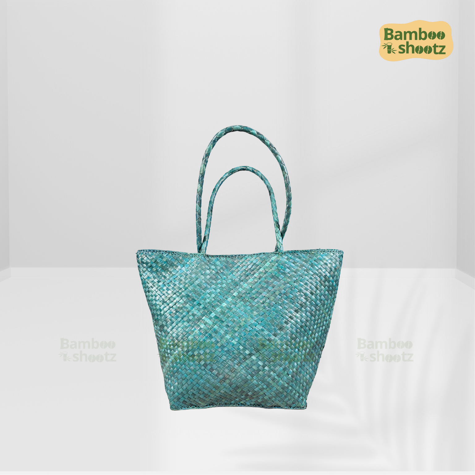 Screwpine Indoors Tote bag Checked SkyBlue x Orange